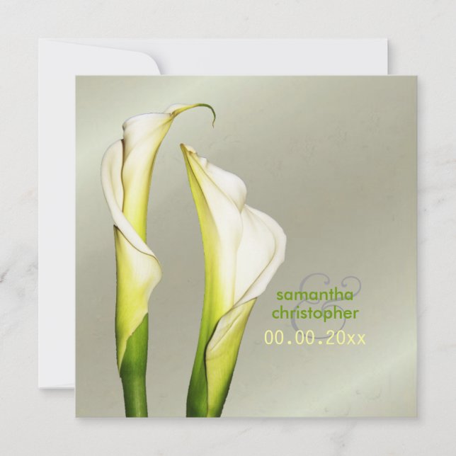 Invitación Calla lillies/invitaciones de boda (Anverso)