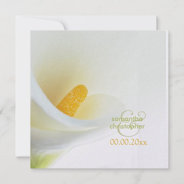 Invitación Calla lily/invitaciones de boda (Anverso)