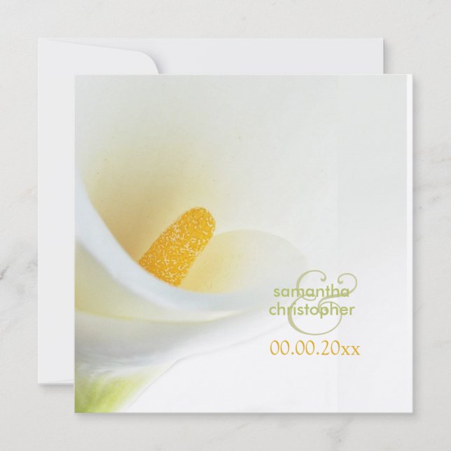 Invitación Calla lily/invitaciones de boda (Anverso)