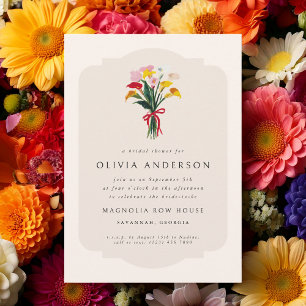 Invitación Calla Lily Modern Colorful Boda Bridal Shower