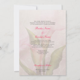 Invitación Calla Lily Pink 2 Wedding Invitation