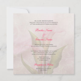 Invitación Calla Lily Pink 2 Wedding Invitation