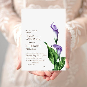 Invitación Calla Minimalista moderno y hermoso Boda floral