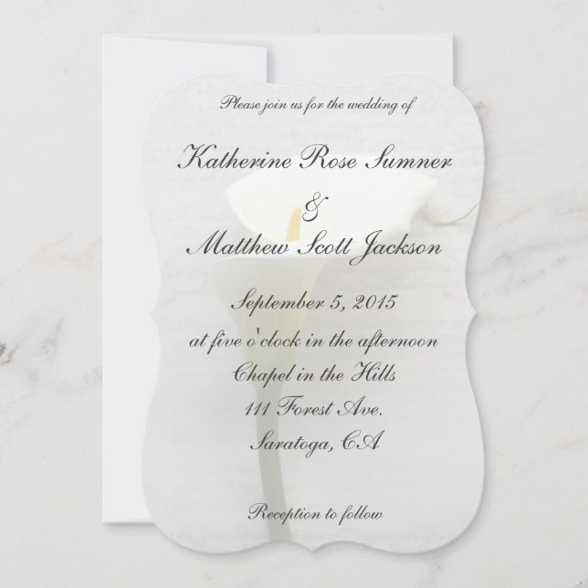 Invitación Calla se queda con la vieja letra (Anverso)