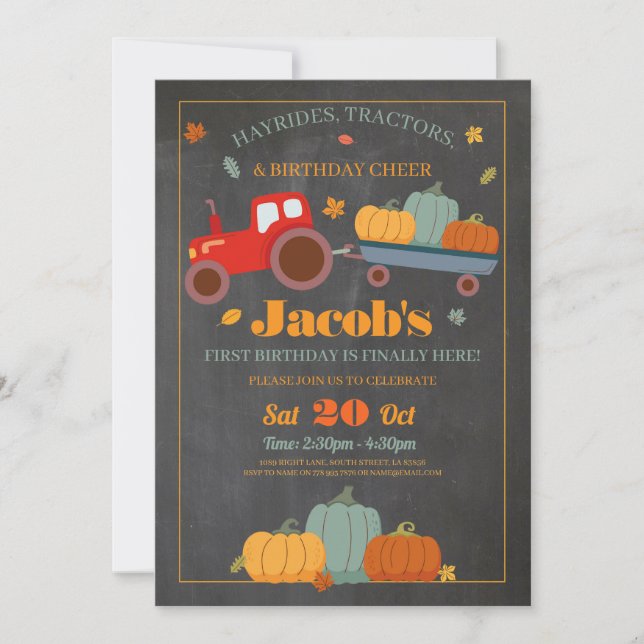 Invitación Calle de Aniversario 1 de Otoño (Anverso)
