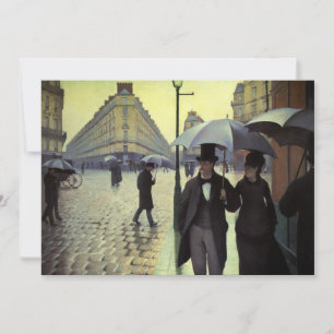 Invitación Calle de París, día de lluvia de Gustave Caillebot