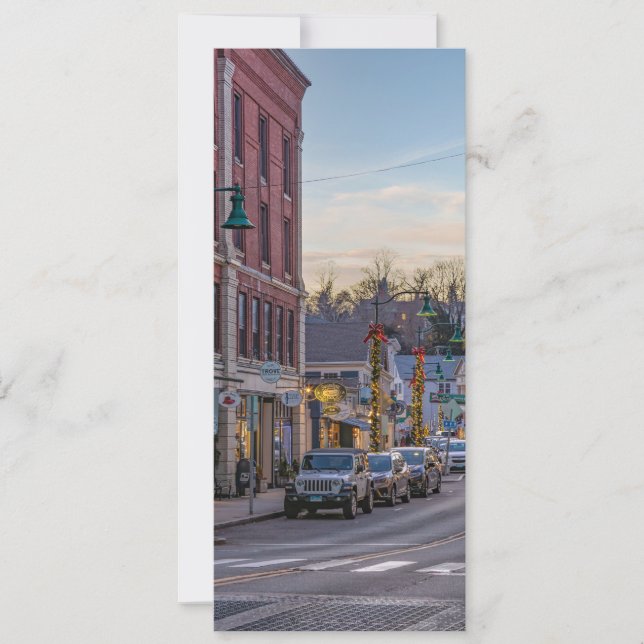 Invitación Calle principal en Mystic, Connecticut  (Anverso)