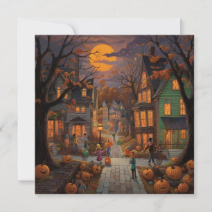 Invitación Calle Trick-or-Treat: Boulevard Halloween