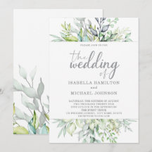 Calligrafía Boda botánico