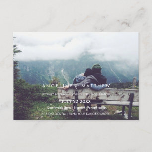 Invitación  Calligrafía caprichosa  Faded Photo del Boda de