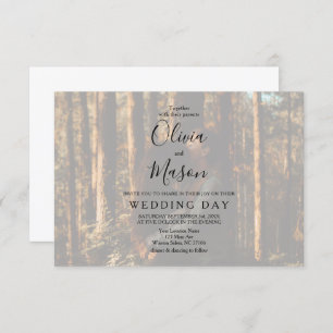 Invitación  Calligrafía caprichosa  Faded Photo del Boda de