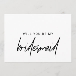 Invitación Calligrafía caprichosa serás mi dama de honor