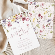 Calligrafía de flores silvestres Fiesta de sorpres