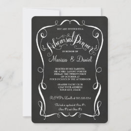 Invitación Calligrafía de la cena de ensayo de desplazamiento