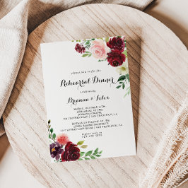 Invitación Calligrafía de primavera borgoñona