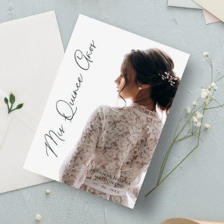Invitación Calligrafía de sofisticación para la fotografía Mi