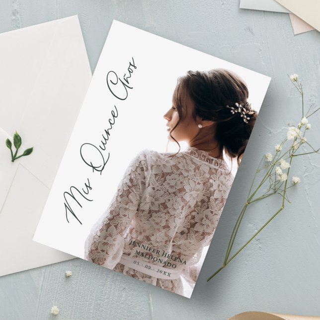 Invitación Calligrafía de sofisticación para la fotografía Mi (Subido por el creador)