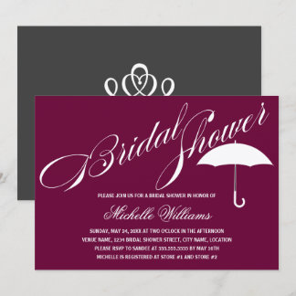 Invitación Calligrafía Despertador de Paraguas