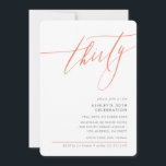 Invitación Calligrafía ELEGANTE mínimo 30 corales fiestas<br><div class="desc">por kat massard / WWW.SIMPLYSWEETPAPERIE.COM Me encanta el diseño,  pero me gustaría ver algunos cambios - otro esquema de color,  producto,  agregar una foto o adaptado para una ocasión diferente - no hay preocupaciones simplemente contácteme,  kat@simplysweetPAPERIE.com ¡estoy encantado de ayudar!</div>