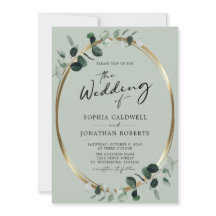 Calligrafía eucalipto todo en un Boda sabio