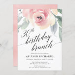 Invitación Calligrafía floral brunch de 30 años<br><div class="desc">Para una personalización más avanzada de este diseño,  simplemente seleccione el botón "Personalizar" arriba!</div>