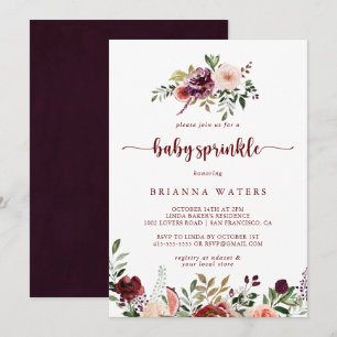Invitación Calligrafía floral de verano rústica - Espolvorea