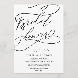 Invitación Calligrafía romántica | Flouridal Bridal Shower