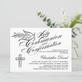 Invitación Calligraphy: sagrada comunión y confirmación