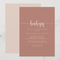 Calligraphy Terracotta BabyQ Baby Shower Barbecue