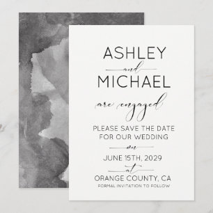 Invitación CALLIGRAPHY TYPOGRAPHY Wedding Save the Date