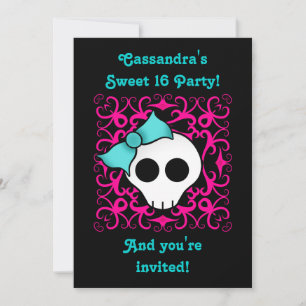 Invitación Calma gótica dulce dulce de 16 años de fiesta