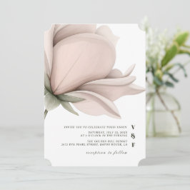 Invitación Calor invernal Boda floral único grande