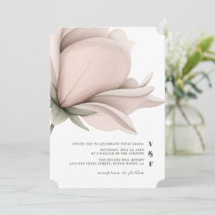 Invitación Calor invernal Boda floral único grande