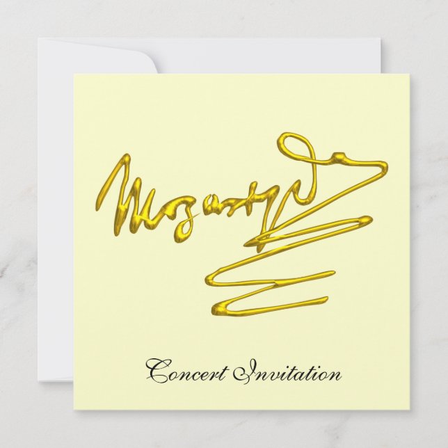 INVITACIÓN CAMAGE TO MOZART, CONCIERTO DE FIRMA DE ORO (Anverso)