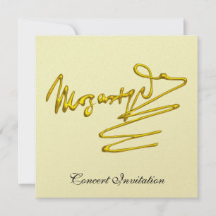 INVITACIÓN CAMAGE TO MOZART, CONCIERTO DE FIRMA DE ORO