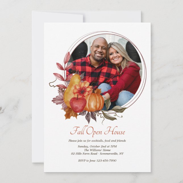 Invitación Cámara Abierta de Fall Circle Photo (Anverso)