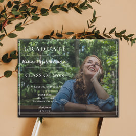 Invitación Cámara Abierta de Graduación de Foto Moderna