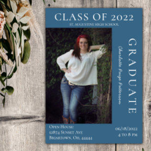 Invitación Cámara Abierta de Graduación de Foto Moderna   Azu