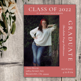 Invitación Cámara Abierta de Graduación de Foto Moderna   Cor