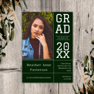 Invitación Cámara Abierta de Graduación de Fotografía   Verde
