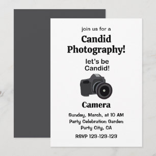 Invitación Cámara Fotógrafo Candid Fotografía