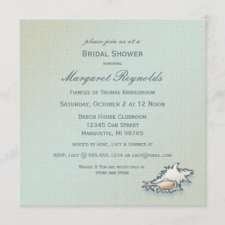 Invitación Camarela en la ducha de Ilustracion de playa