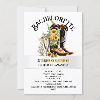 Invitación Camarera del país occidental arranca botas amarill
