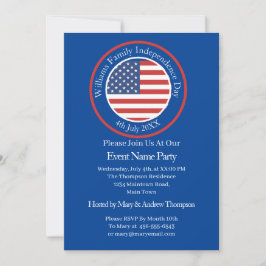 Invitación Cambia cualquier texto Día de la Independencia de 