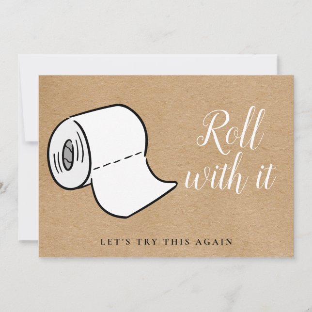 Invitación Cambia la fecha pospuesta del evento rústico cance (Anverso)