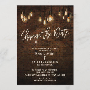 Invitación Cambian la fecha de la boda pospuesta de Edison Li