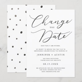 Invitación Cambiar la actualización del Boda de tipografía mo