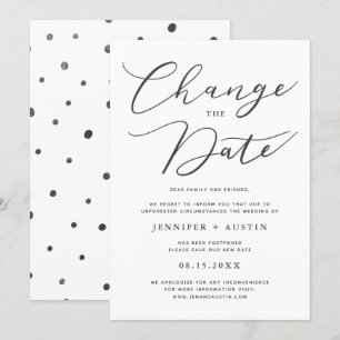 Invitación Cambiar la actualización del Boda de tipografía mo