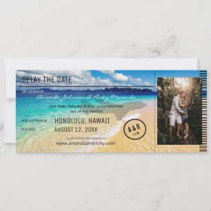 Invitación Cambiar la fecha de la foto y la playa - Destino