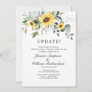 Invitación Cambiar la fecha pospuesta elegante Eucalipto